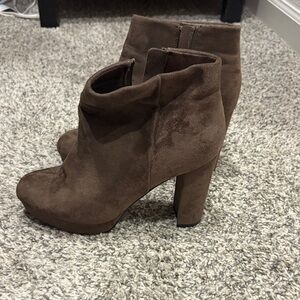 Brown Suede Ankle Boots